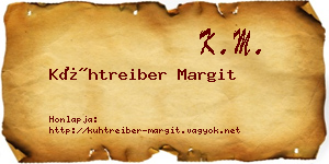 Kühtreiber Margit névjegykártya